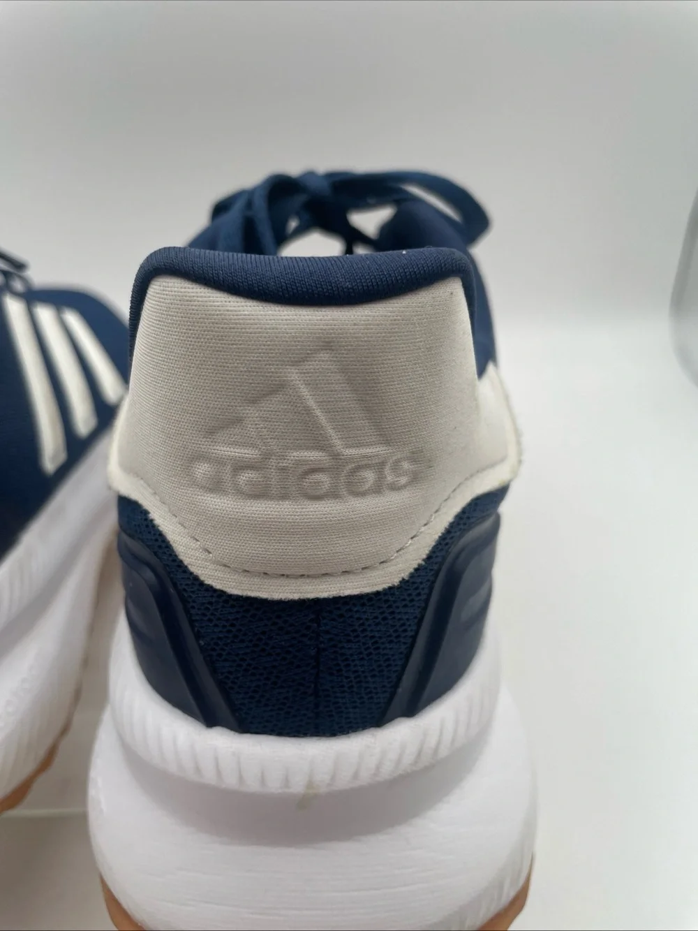 Adidas Cloudfoam Comfort Men's Running Walking Sneakers Navy Blue White Gum Sole